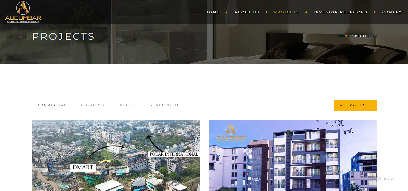 AUDUMBAR CONSTRUCTION AND DEVELOPERS PRIVATE LIMITED website and software